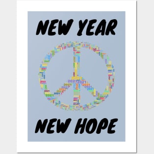 New Year New Hope 2021 Posters and Art